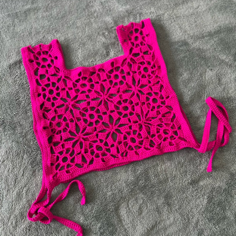 Handmade Crochet Vest – One Size Fits All - Picture 2 of 6